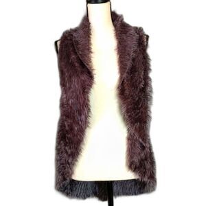 Urban Mango Purple Fuzzy Vest Women's L